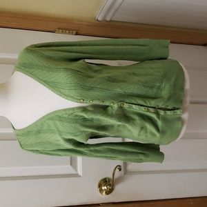 Preview Green Knit Button up sweater